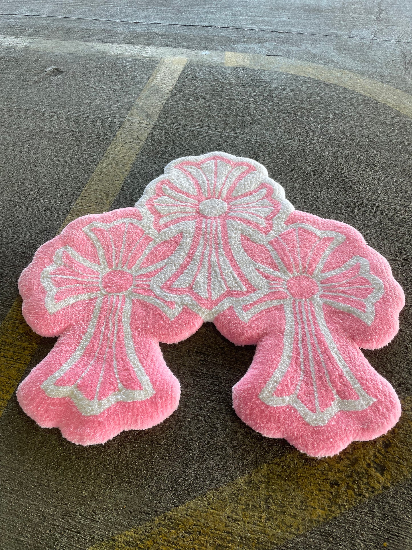 Pink Triple Cross Rug