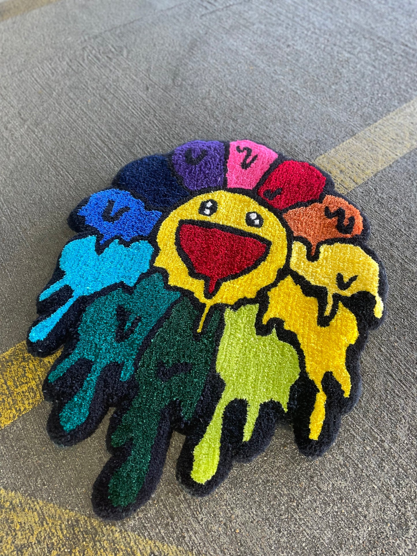 Rainbow Murakami Flower Rug